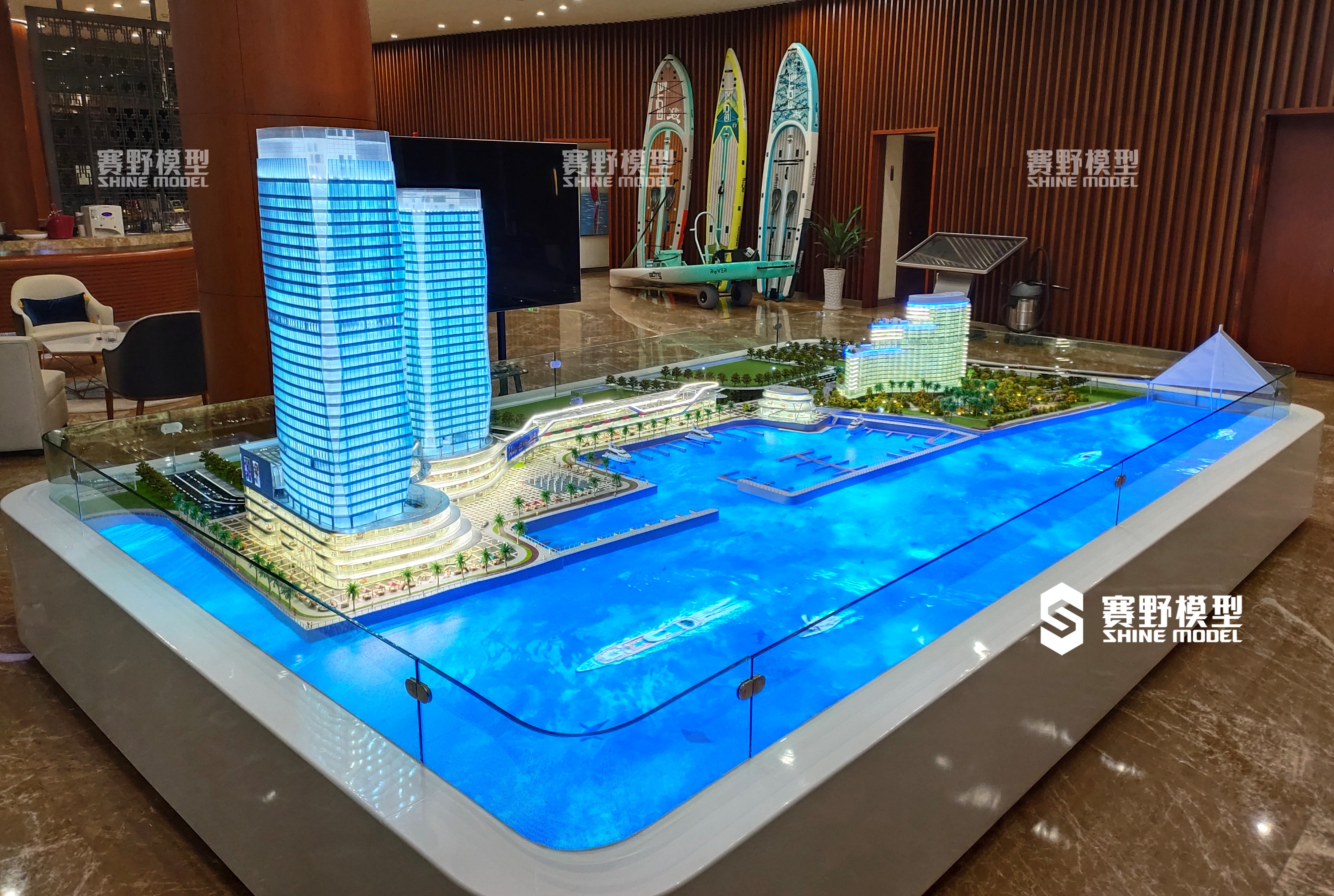 海南華彩海口灣廣場模型